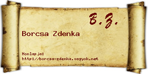 Borcsa Zdenka névjegykártya